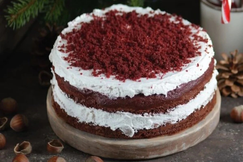 Red velvet cake with ground ginger